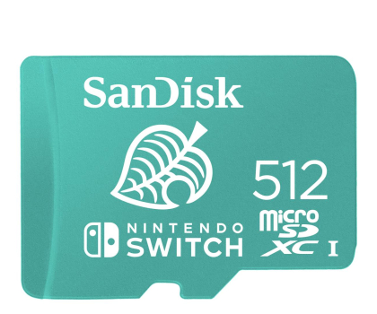 Karta pamięci SANDISK Nintendo Switch microSDXC 512GB, 100/90 MB/s (V30, U3, C10, A1, UHS-1)